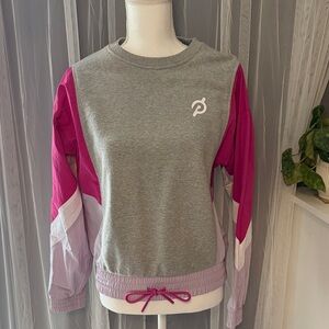 Peloton Gray, Magenta & Lavender Colorblock Pullover